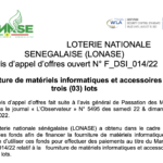 Lire la suite à propos de l’article LOTERIE NATIONALE SENEGALAISE (LONASE) 