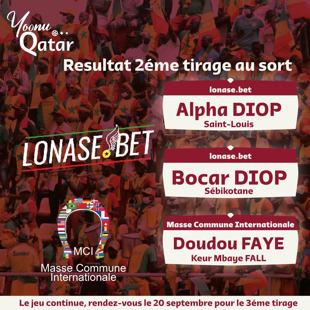 You are currently viewing LONASE: Résultat 2éme Tirage au sort