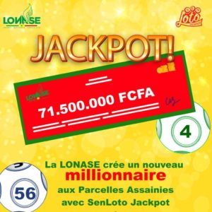 Lire la suite à propos de l’article LONASE : Un heureux gagnant remporte 71 500 000F CFA au Sen Loto Jackpot !!!