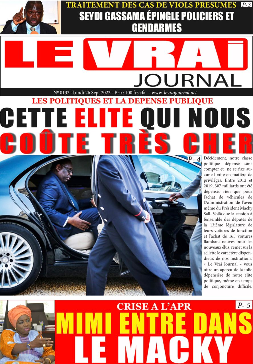 You are currently viewing Une des journaux du lundi 26 septembre 2022