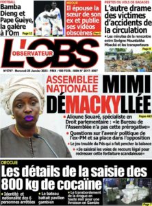 Lire la suite à propos de l’article Une des journaux du mercredi 25 janvier 2023