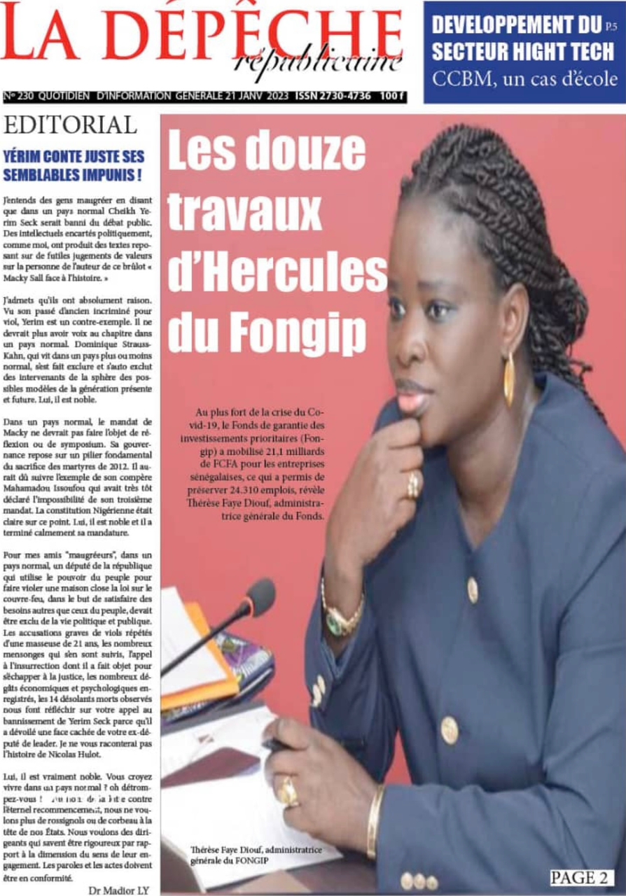 You are currently viewing Une des journaux du samedi 21 janvier 2023