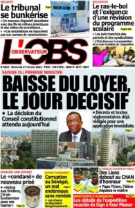Lire la suite à propos de l’article Une des journaux du mercredi 1er février 2023