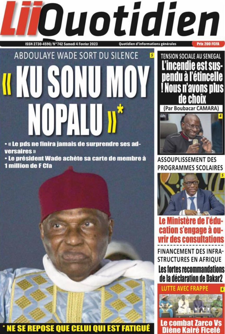 You are currently viewing Une des journaux du samedi 04 février 2023