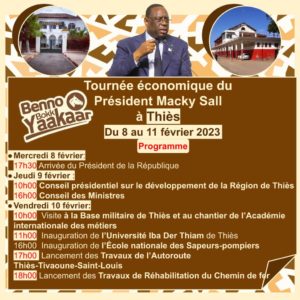 Lire la suite à propos de l’article Tournée économique du président: Macky Sall à Thiès cet après midi