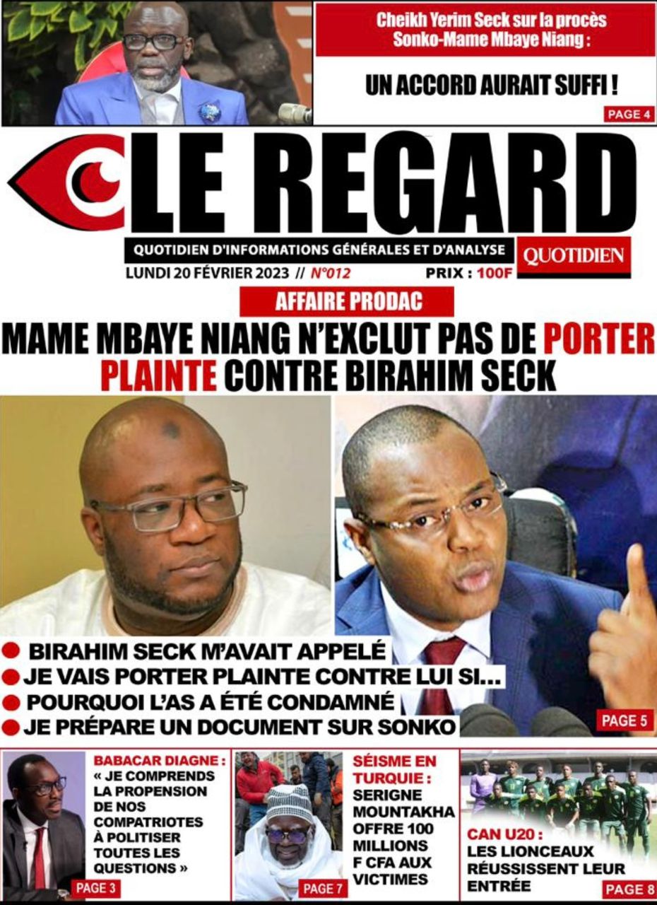You are currently viewing Unes des journaux du lundi 20 février 2023