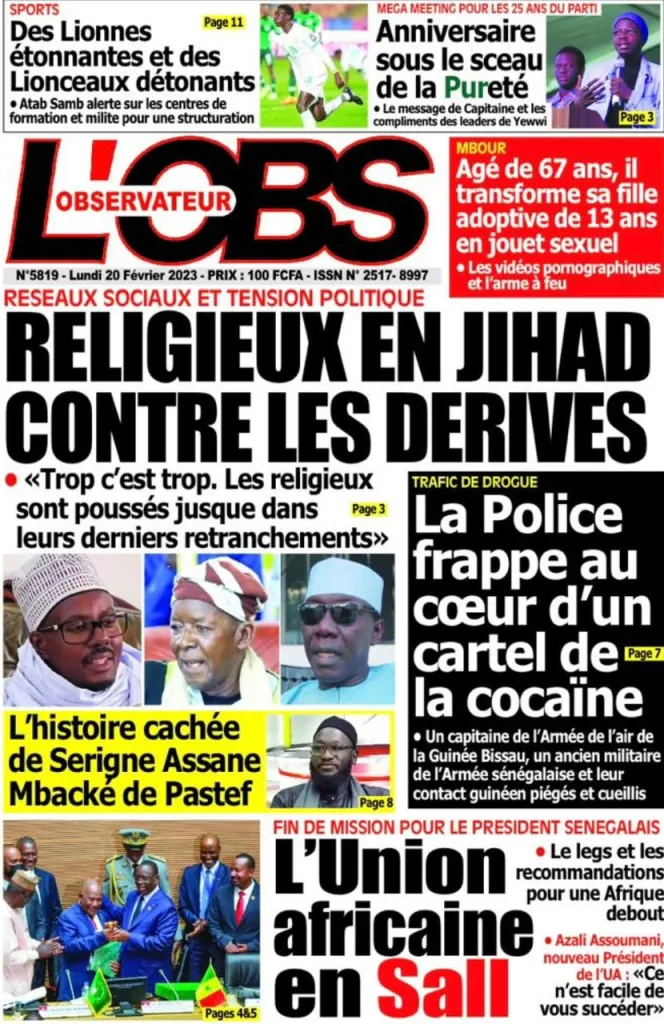 You are currently viewing Sen Actualités Public-Unes De Nos Quotidiens Nationaux, Ce Lundi 20 février 2023