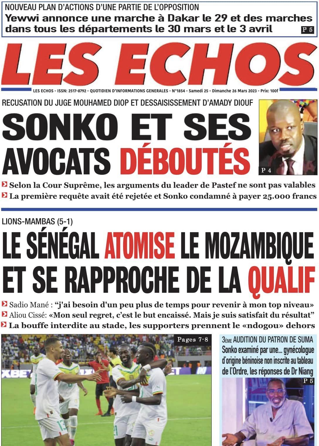 You are currently viewing Une des journaux du samedi 25 mars 2023