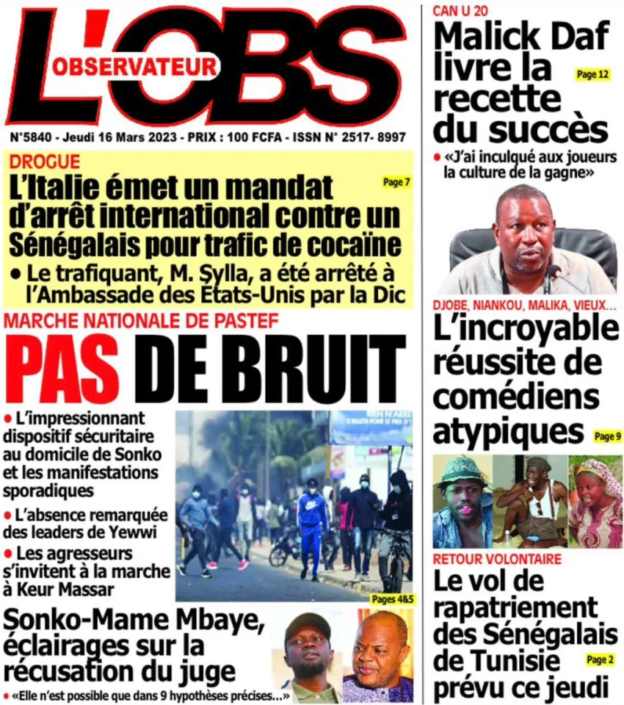 You are currently viewing PUBLIC-UNES DE NOS QUOTIDIENS NATIONAUX,CE JEUDI 16 MARS 2023