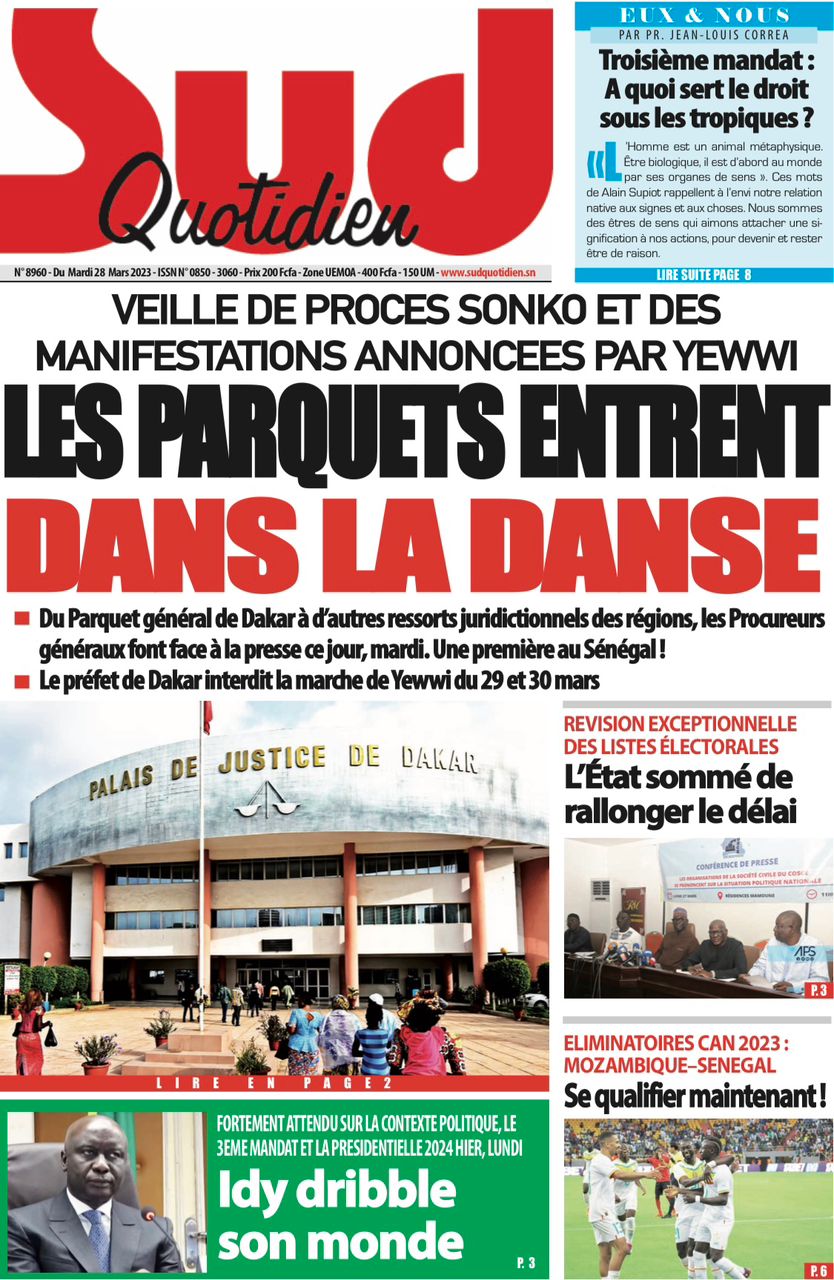 You are currently viewing Une des journaux du mardi 28 mars 2023