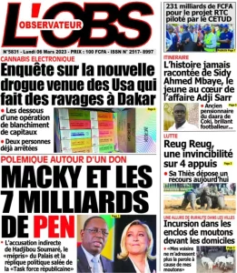 Lire la suite à propos de l’article Public-Ce Lundi 06 Mars 2023,Une De Nos Quotidiens Nationaux