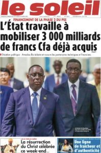 Lire la suite à propos de l’article Une des journaux du samedi 08 avril 2023