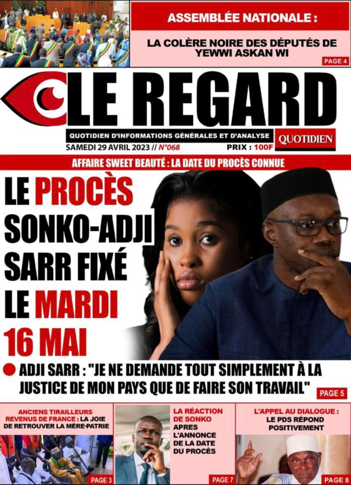 You are currently viewing Une des journaux du samedi 29 avril 2023