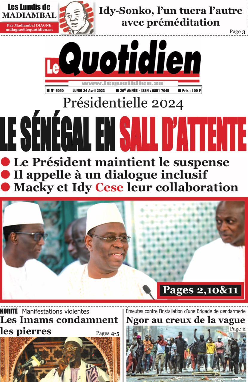 You are currently viewing Une des journaux du lundi 24 avril 2023