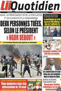 Lire la suite à propos de l’article Une des journaux du mercredi 10 mai 2023