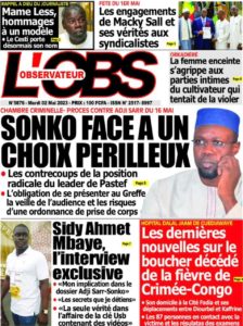 Lire la suite à propos de l’article Une des journaux du mardi 02 avril 2023