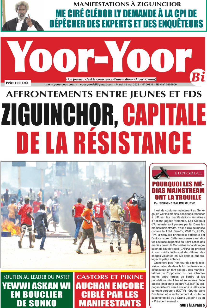 You are currently viewing Une des journaux du mardi 16 mai 2023