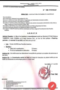 Lire la suite à propos de l’article Parcelles Assainies: Le préfet de Dakar « autorise le rassemblement des patriotes »