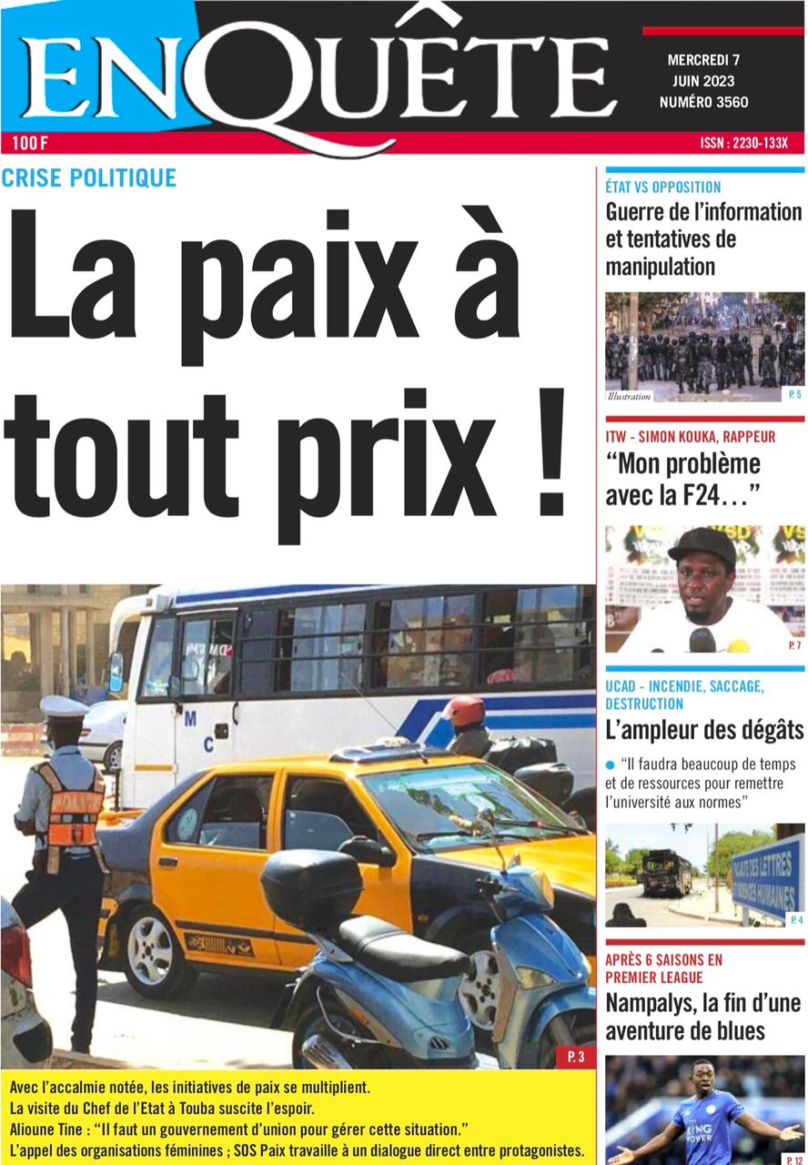 You are currently viewing Une des journaux du mercredi 07 juin 2023