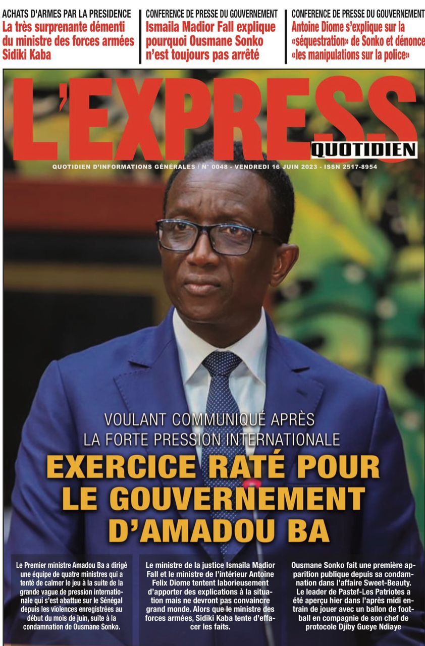 You are currently viewing Une des journaux du vendredi 16 juin 2023