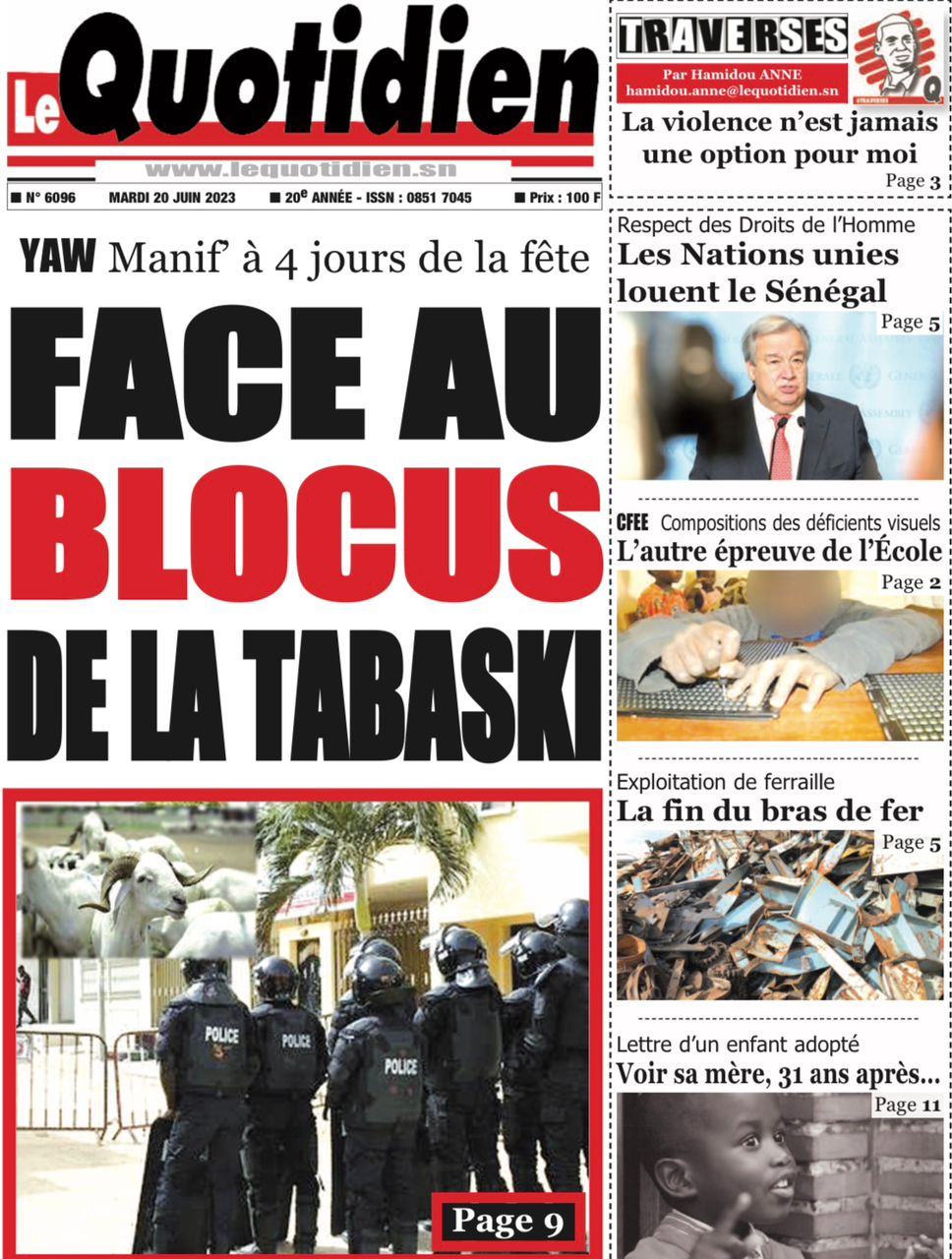You are currently viewing Une des journaux du mardi 20 juin 2023