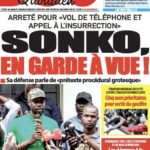 Lire la suite à propos de l’article Une des journaux du samedi 29 juillet 2023