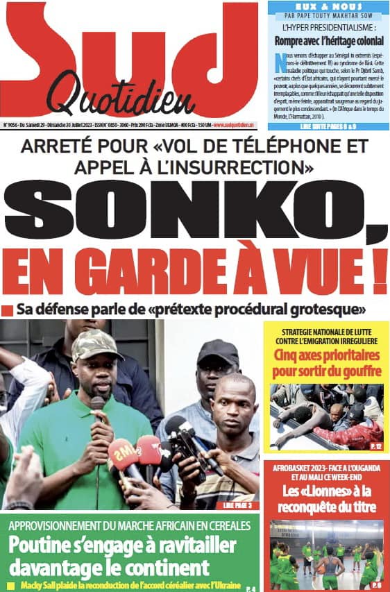 You are currently viewing Une des journaux du samedi 29 juillet 2023