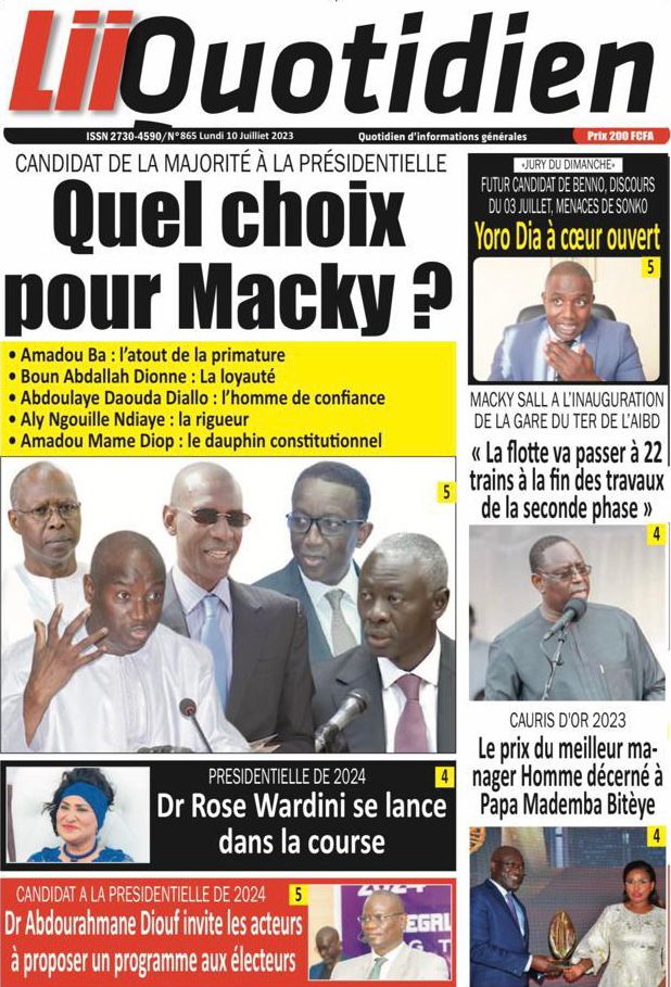You are currently viewing Une des journaux du lundi 10 juillet 2023