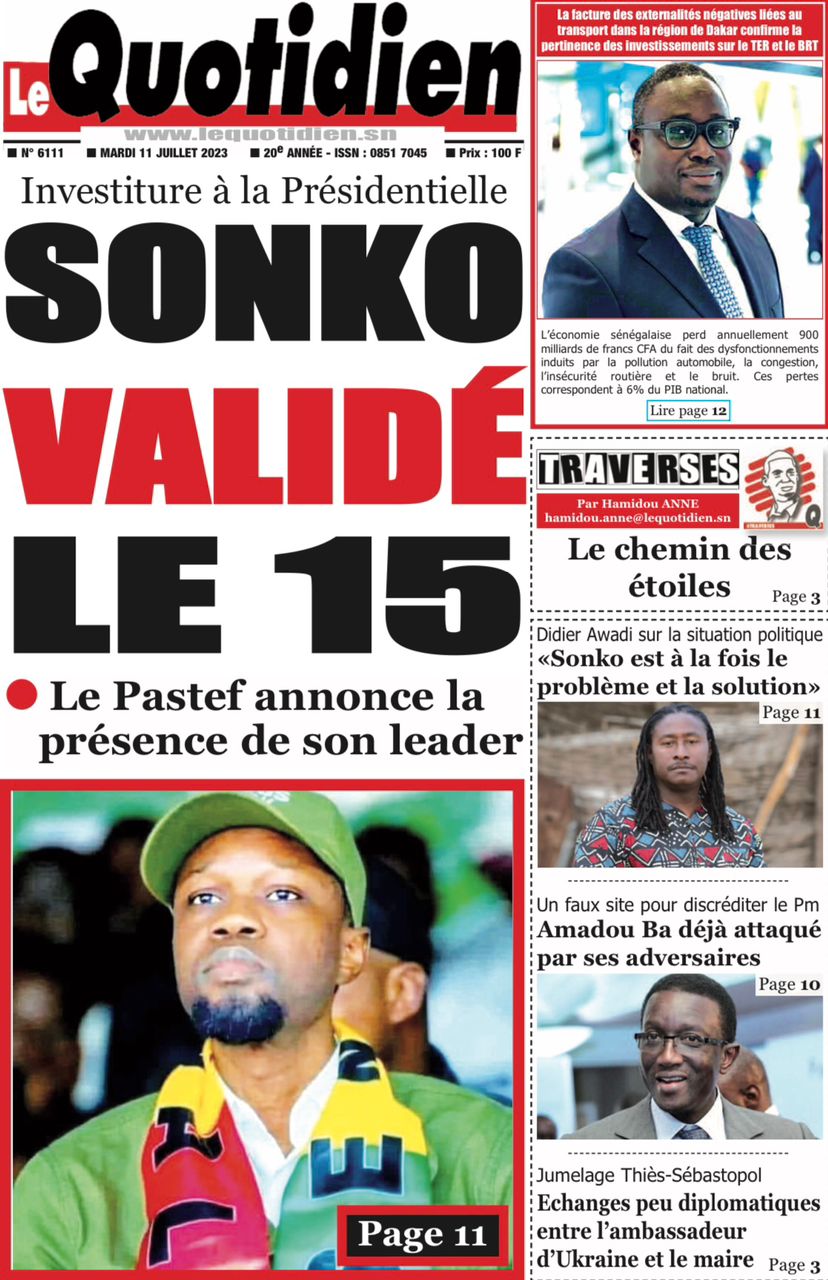 You are currently viewing Une des journaux du mardi 11 juillet 2023