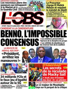 Lire la suite à propos de l’article UNES DE NOS QUOTIDIENS NATIONAUX,CE MARDI 18 JUILLET 2023