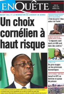 Lire la suite à propos de l’article Une des journaux du jeudi 20 juillet 2023