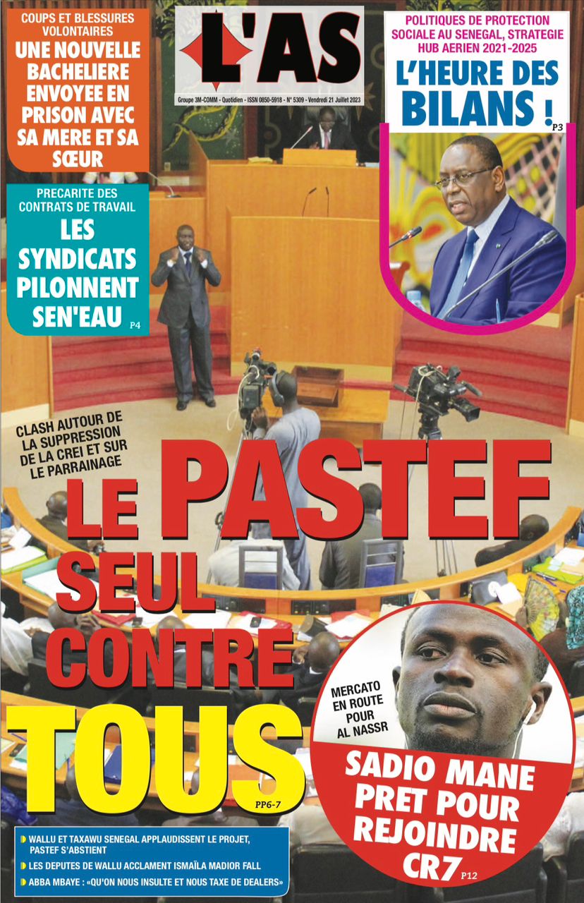You are currently viewing Une des journaux du vendredi 21 juillet 2023
