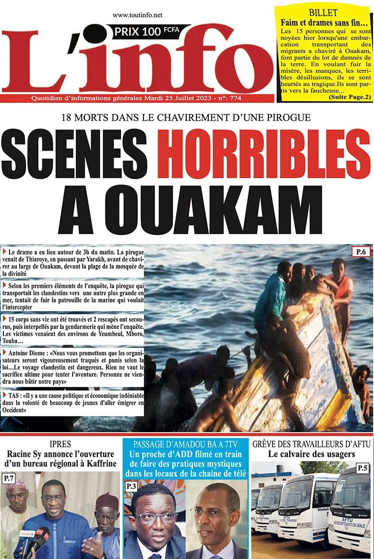 You are currently viewing Une des journaux du mardi 25 juillet 2023