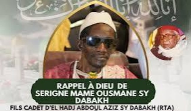 Lire la suite à propos de l’article Décès de Mame Ousmane Sy, le Fils Cadet de Mame Abdoul Aziz Dabakh