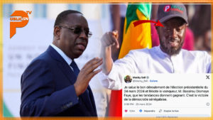 Lire la suite à propos de l’article Macky Sall adresse ses Félicitations à Bassirou Diomaye Faye