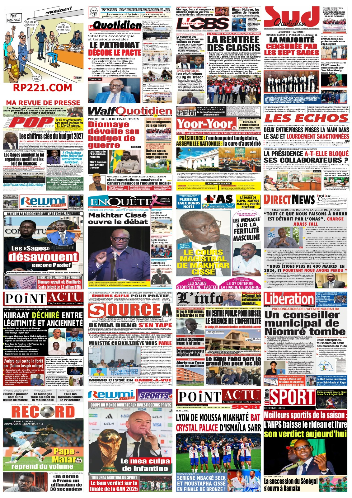 You are currently viewing Revue de presse : moratoire sur les grèves, budget 2027 et revers pour la majorité parlementaire