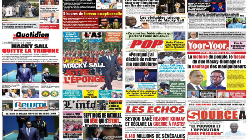 Macky Sall à l’ONU, grèves annoncées : les quotidiens entre diplomatie et tensions sociales